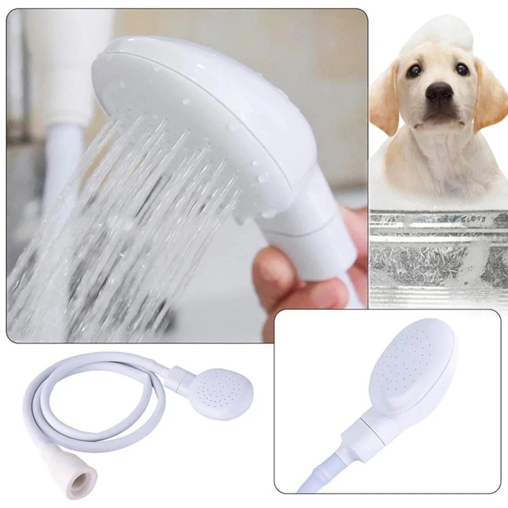 1 件寵物淋浴浴缸水龍頭噴霧器,49.21"x2.36",浴缸水槽水龍頭附件洗髮水噴霧器適用於寵物,洗頭洗澡