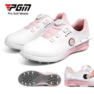 PGM GLOF 新款旋鈕鞋帶粉色女士高爾夫運動鞋防水防滑設計 XZ314