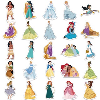 52張迪士尼公主塗鴉貼紙——可裝飾吉他行李箱防水貼畫