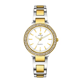Wwoor 新款女士手錶時尚水晶鑽石女士石英腕錶女士 Relogio Feminino Female-8854-2