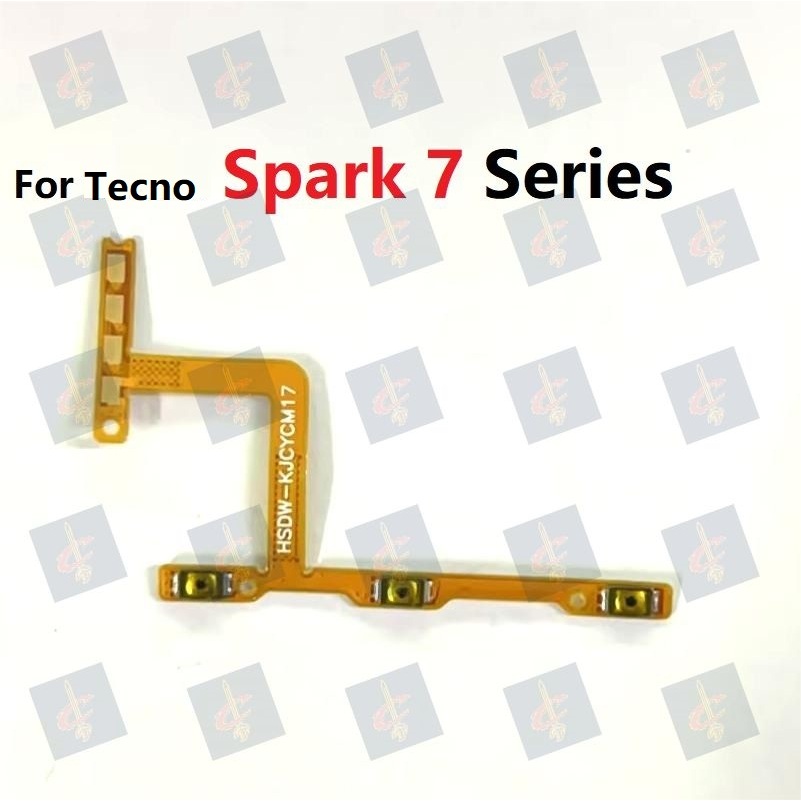 用於 Tecno Spark 7 Pro 7T 7P KF6 KF6P KF7J 開關音量按鈕 flex 的電源開關按鈕