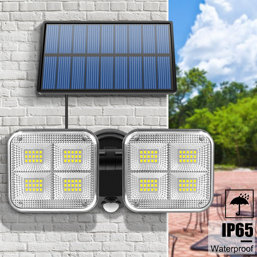 20w 超亮太陽能燈 120led IP65 防水戶外室內太陽能燈,可調節頭部寬照明角度