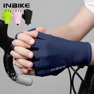 INBIKE自行車手套MTB手套SBR掌墊防滑透氣耐磨騎車騎行手套公路自行車半指手套