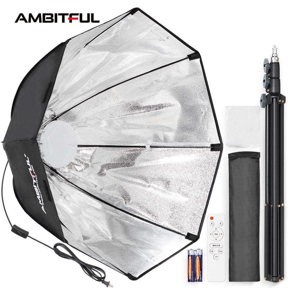 Ambitful AL-50 攝影棚燈柔光箱套件 3000-6500K 連續燈雙色 LED 燈帶柔光箱 + 200cm