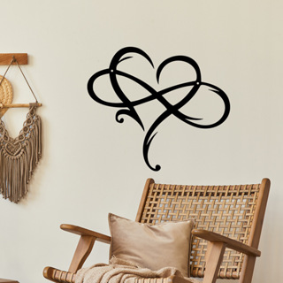 Infinity Heart 金屬牆飾愛心標誌牆藝術臥室裝飾品,適合家庭婚禮裝飾,房間客廳裝飾