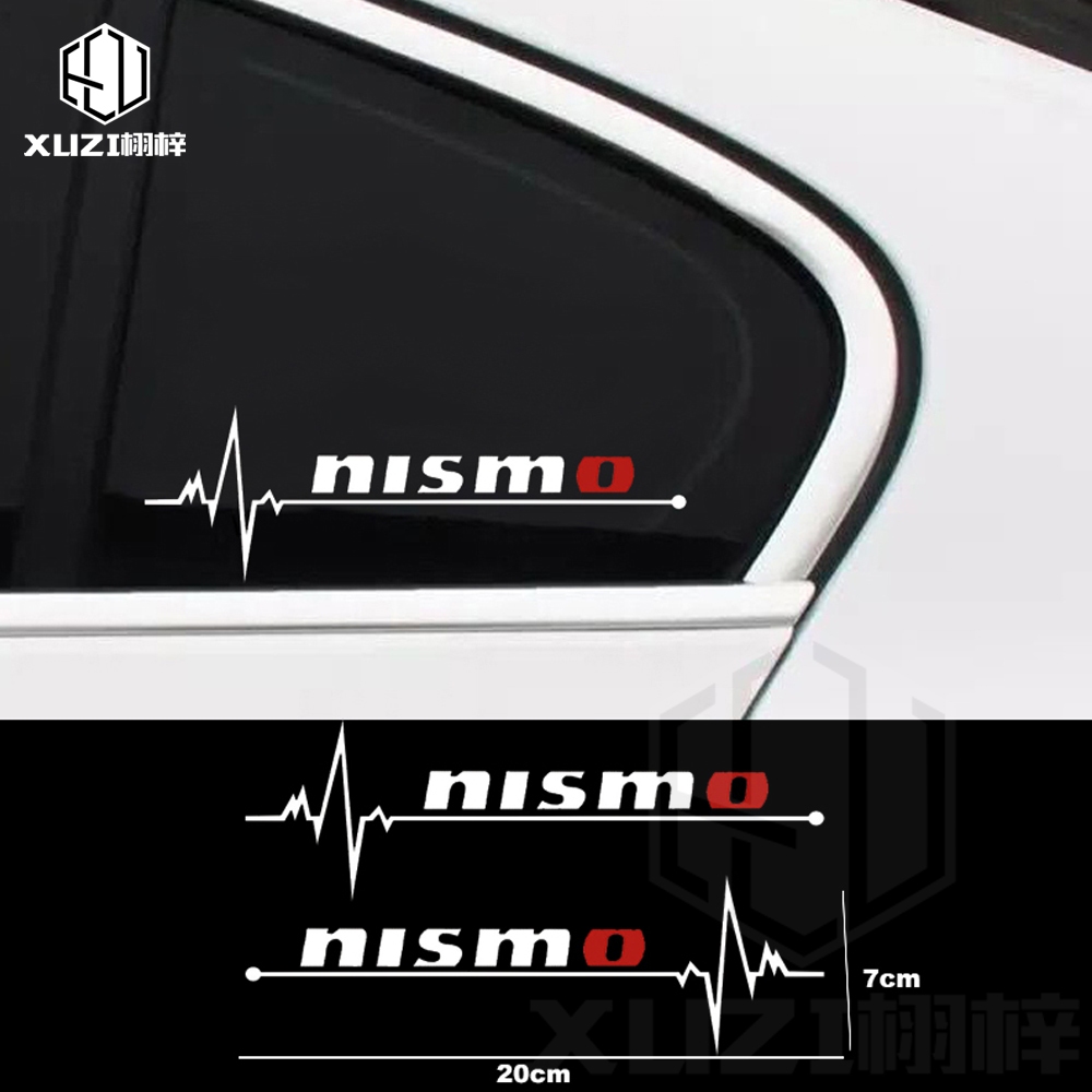 《現貨》2件日產車標 NISMO 車窗貼紙適用於Nissan Sunny MARCH GTR 車身貼 車門貼紙 改裝車標