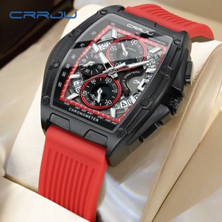 Crrju 品牌 男士手錶 機械風 運動防水時尚潮流 夜光顯示 學生多功能石英錶2317