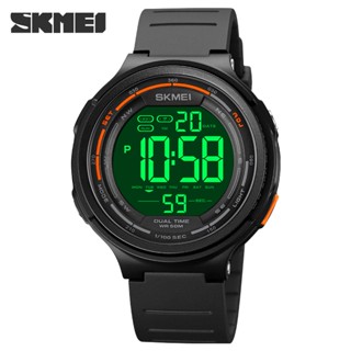 SKMEI 1841 新款數字機芯 LED 燈倒計時男士運動手錶時尚迷彩 5Bar 防水手錶鬧鐘