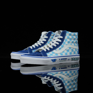Vans Sk8-Hi 38 DX 棋盤格 藍色棋盤休閒帆布鞋