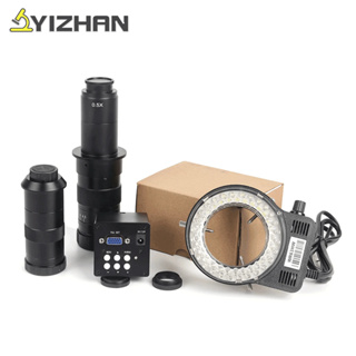 YIZHAN 4MP 1080P 手機 PCB 焊接維修實驗室工業用視訊顯微鏡相機 + 180 倍變焦鏡頭 + LED