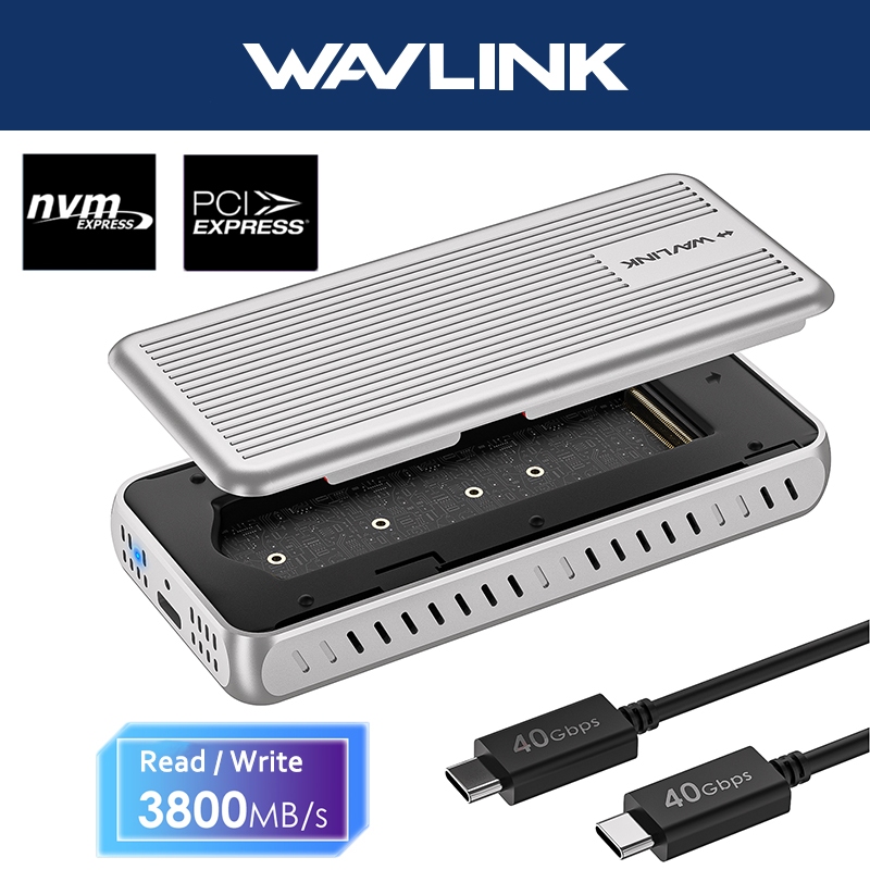 Wavlink 40Gbps PCIe NVMe SSD 外殼 USB4 外置硬盤外殼