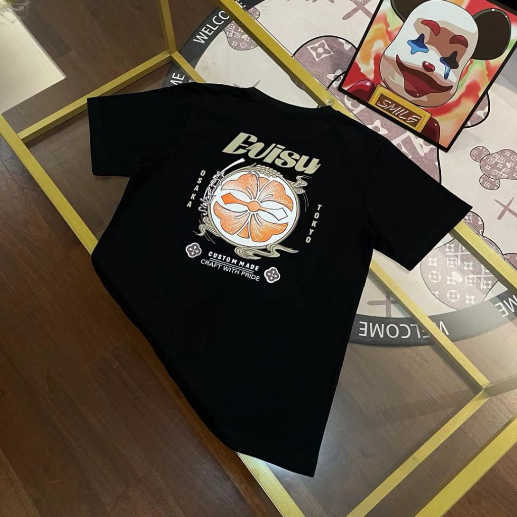 日本 EVISU 福神2024新款男士小麥櫻花達摩海鷗短袖T恤