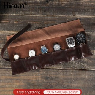 Hiram 錶殼皮革錶盒個性 6 槽表卷包旅行表架禮物