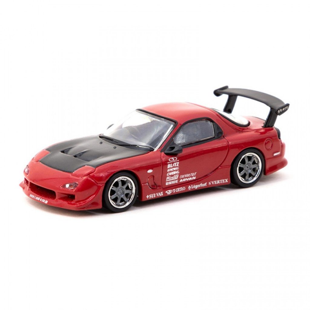 Tarmac Works T64G-022-RE 1/64 VERTEX MAZDA RX-7 FD3S 紅色壓鑄比例模