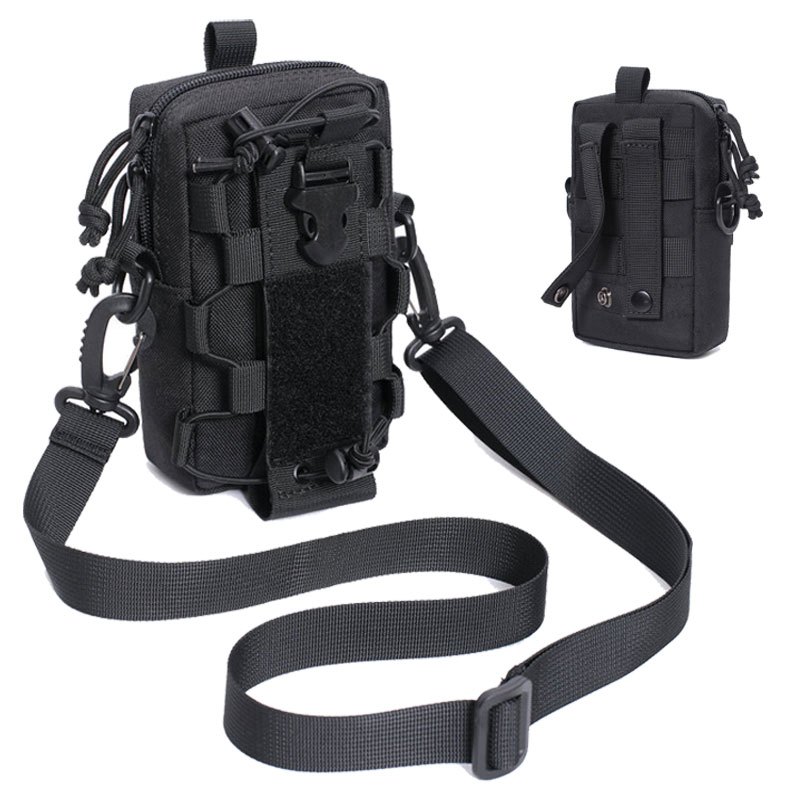 吊帶單肩手機袋 Molle EDC 袋帶水壺水壺水壺袋戶外運動野營徒步旅行收納袋腰包