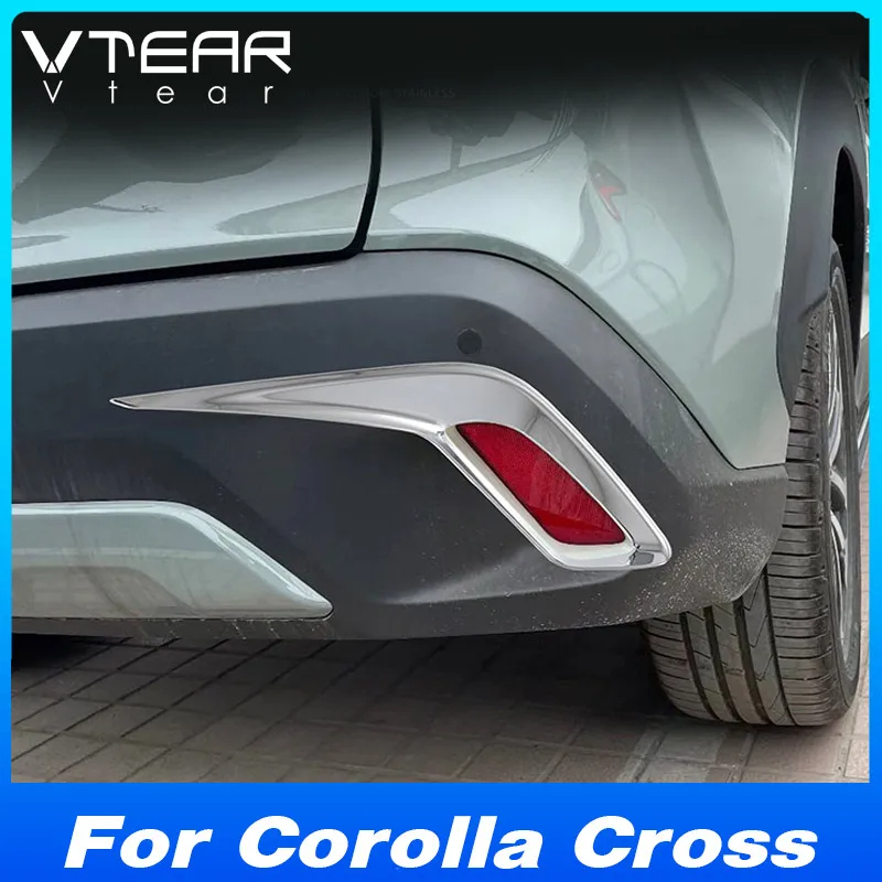 適用於 Toyota 豐田 Corolla Cross XG10 2024 汽車前小霧燈裝飾罩塑料鍍鉻外飾改裝配件零件