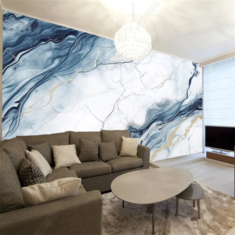 歐式大理石質感白色3d壁畫客廳電視背景牆紙定制尺寸家居裝飾壁畫貼紙