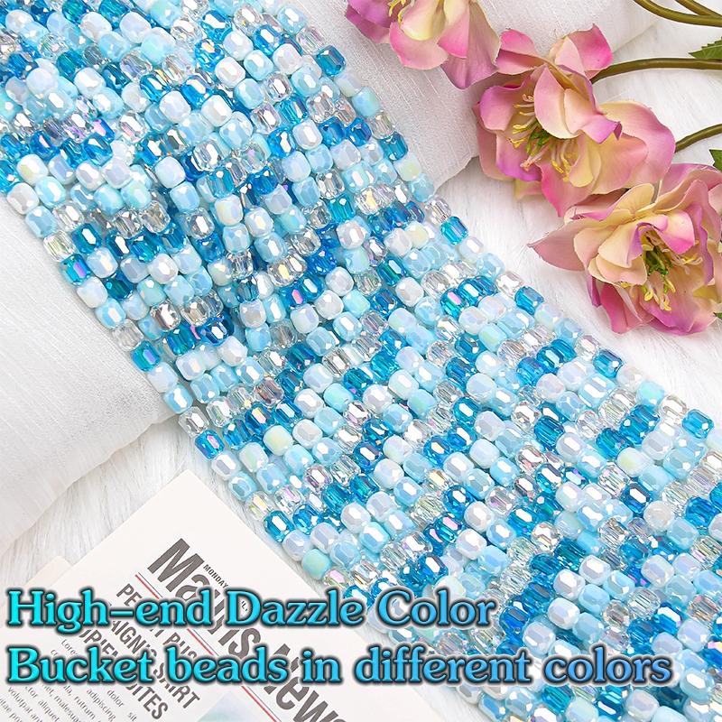 8 毫米藍色漸變水晶珠用於 DIY 手鍊項鍊的各種玻璃珠