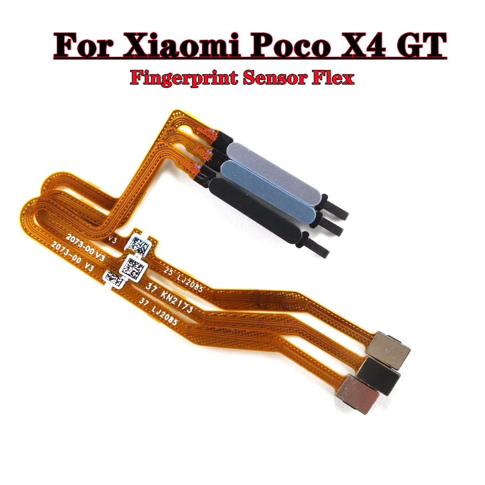 XIAOMI 適用於小米 Poco X4 GT 主菜單返回鍵 Flex Ribbon 維修零件的帶電源按鈕的指紋傳感器排