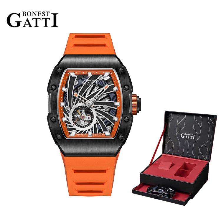 Bonest GATTI BG9902手錶男士自動機械表高端帥氣防水歐美男錶