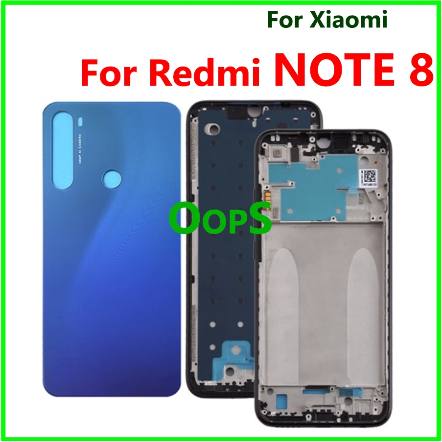 XIAOMI REDMI Note8 小米紅米 NOTE 8 LCD 中前框邊框全外殼 + 電池後蓋玻璃門殼