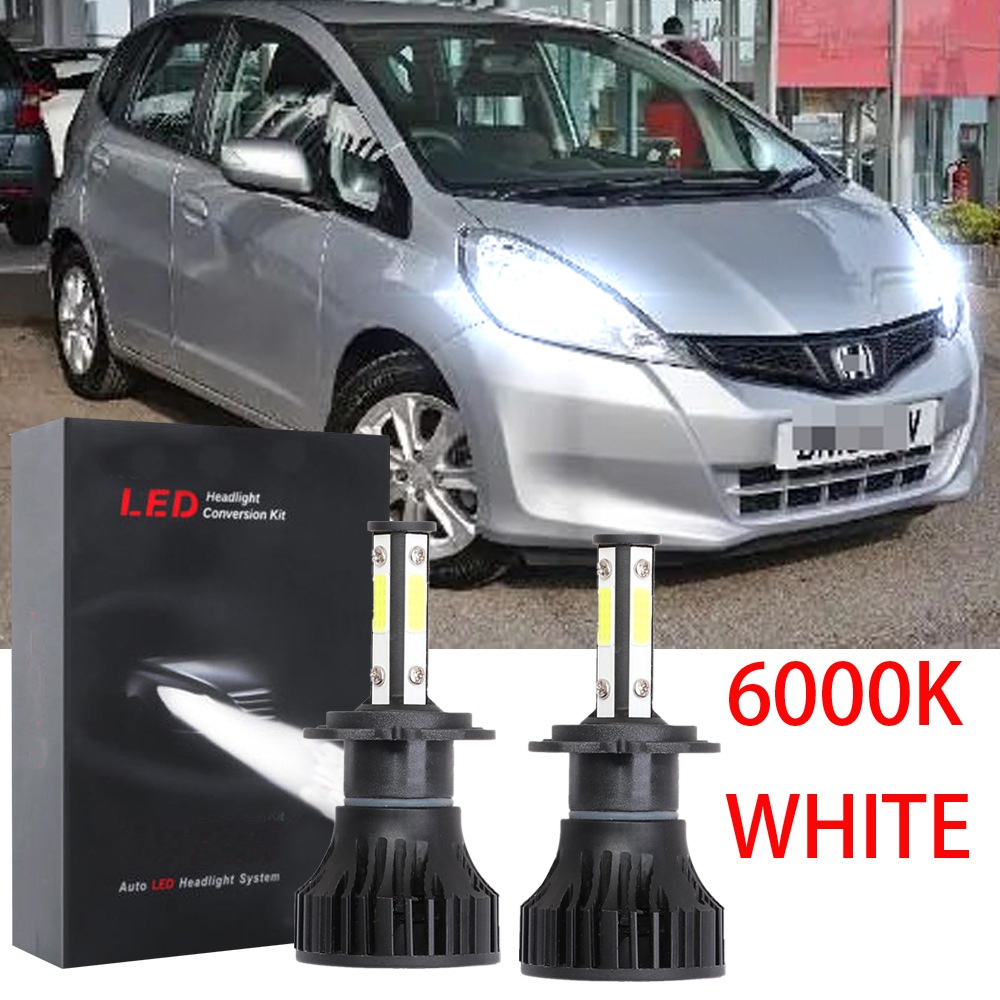 HONDA 適用於本田 Jazz GE 2009-2013(前照燈)- 2 件/套明亮 LED 白色 6000K 燈泡前