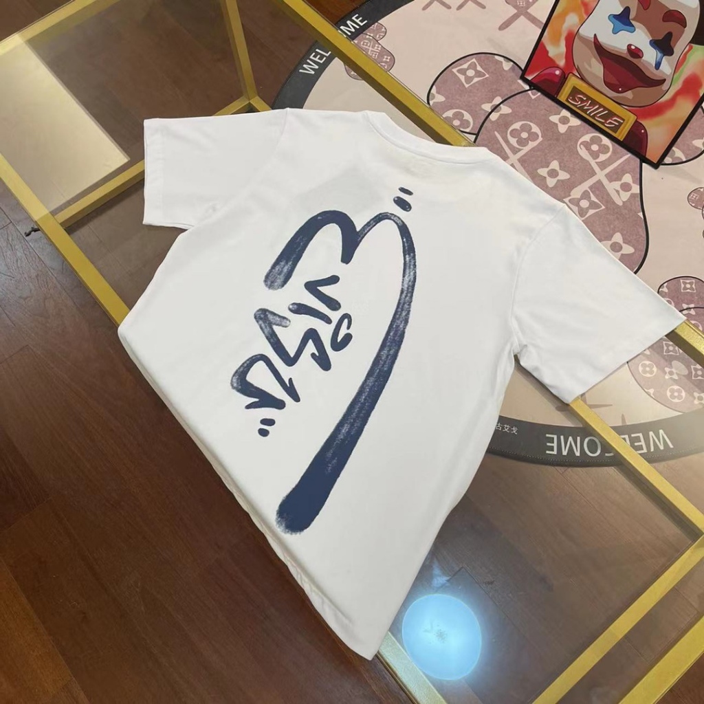 日本 Evisu 福神24SS倒鉤小海鷗口袋與標誌塗鴉印花休閒圓領短袖T恤男女同款