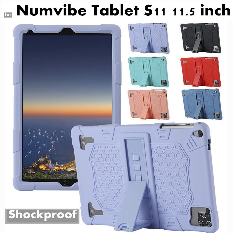 Numvibe 平板電腦保護套 S11 11.5 英寸軟矽膠平板電腦保護套帶支架保護殼