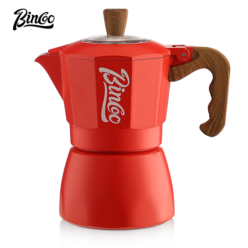 BINCOO 雙閥摩卡壺 家用小型煮咖啡壺套裝 意式小型咖啡機 二人份