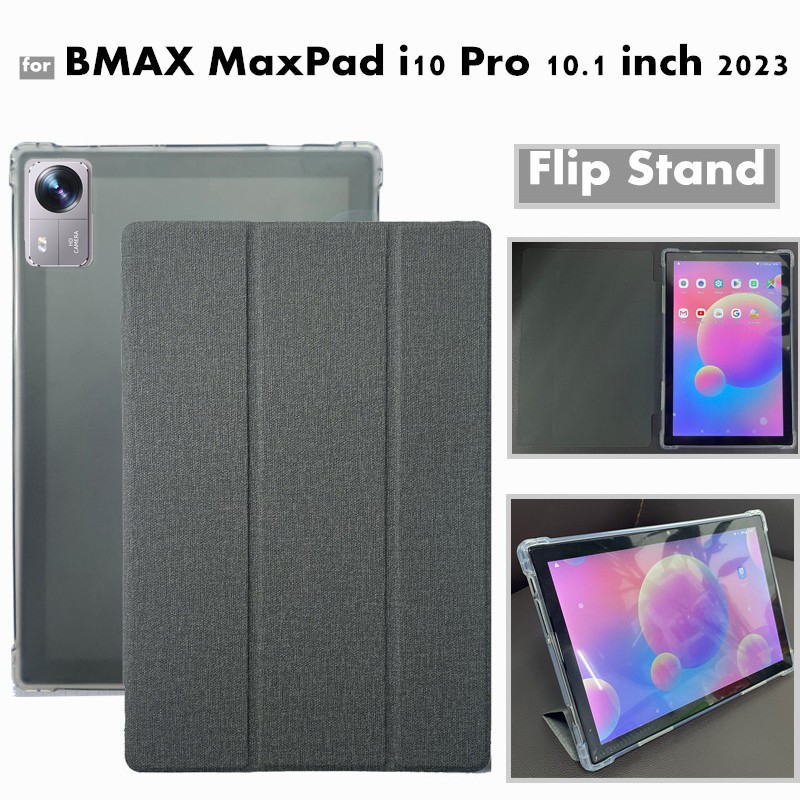 適用於 BMAX MaxPad i10 Pro 10.1 英寸 2023 翻蓋皮套超薄三折防震帶支架平板電腦保護套