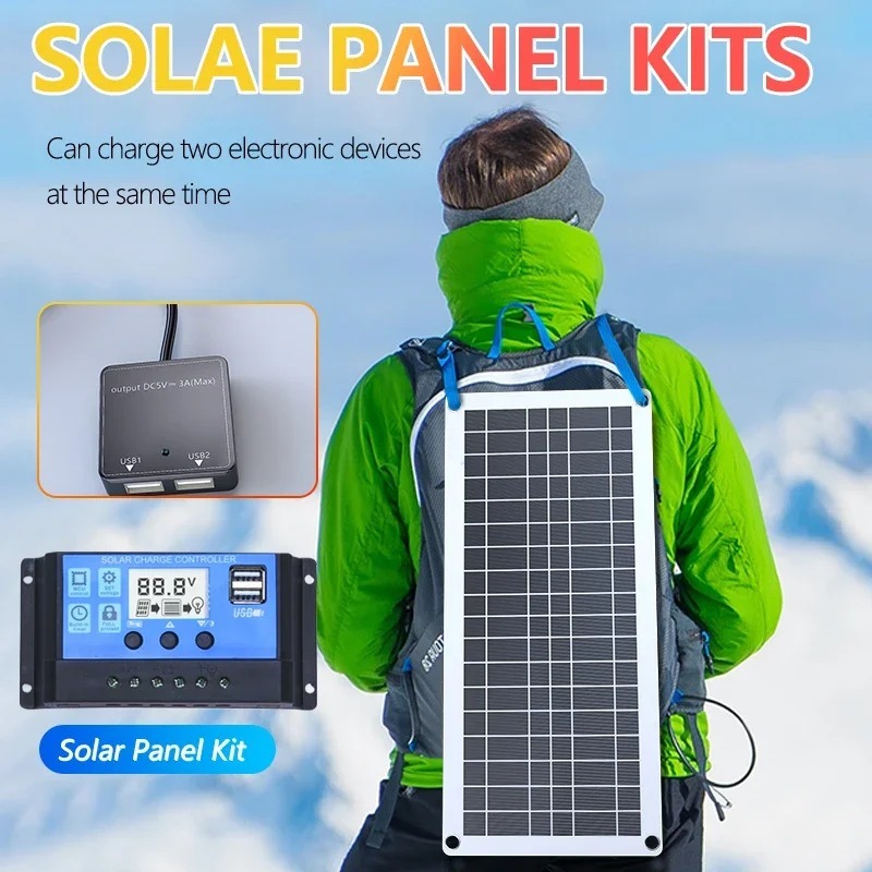 20w-1000w 太陽能電池板 12V 帶 100A 控制器防水太陽能充電手機 RV 車載 MP3 PAD 充電器戶外