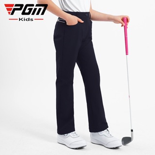 PGM 高爾夫兒童 服裝女童彈力腰帶長褲夏季青少年運動球褲子