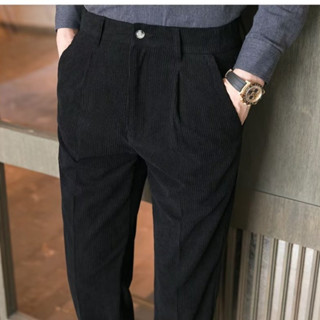 Junqun 男士韓版休閒褲 D104 Oversized 男士褲子,男士燈芯絨休閒褲