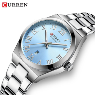Curren 頂級品牌女士手錶休閒時尚簡約設計運動防水石英手錶 9095 X