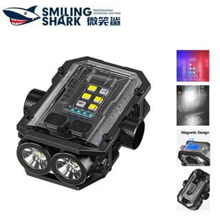 微笑鯊正品 TIP0060 LED迷你強光工作燈 鑰匙扣手電筒 Type-C 帶解壓旋轉陀螺 磁吸汽修燈 紅藍警示燈