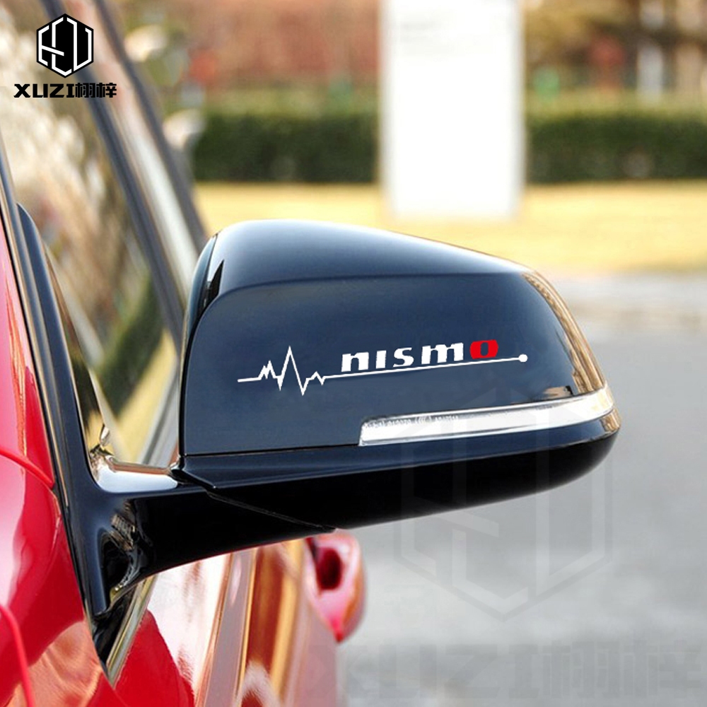 現貨 2 件裝 日產車標貼Nissan車標貼 后视镜貼紙NISMO 標誌 Nissan汽車裝潢 車標 徽章 貼紙 貼花