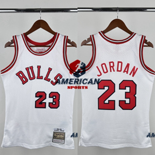 男式 NBA 芝加哥公牛隊白色 Mitchell & Ness 1984-85 硬木經典籃球球衣