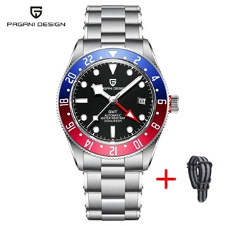 Pagani Design原裝GMT 40MM 男士機械腕錶自動機械不銹鋼男錶200M防水手錶男生PD-1706