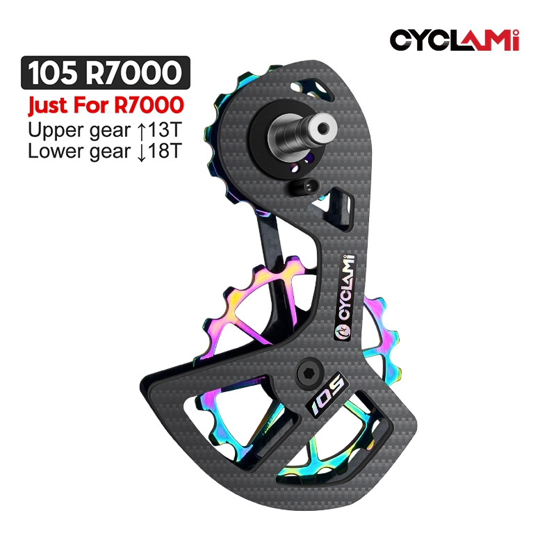 Cyclami UT 105 自行車碳纖維陶瓷軸承 18T 滑輪組後變速器導輪適用於 Shimano 105/UT/Ul