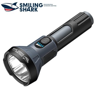 微笑鯊正品 SD0511 Led 手電筒可充電 COB 手電筒 4 種模式強大的手電筒可縮放防水戶外露營日常使用