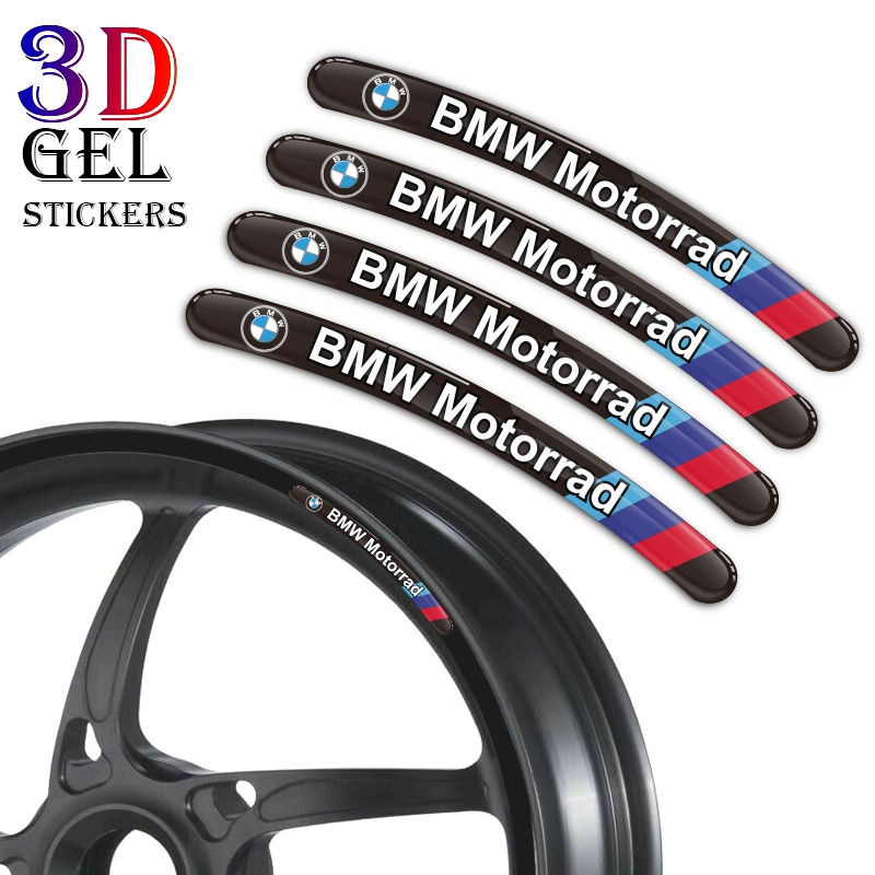1 套適用於 BMW MOTORRAD 摩托車車輪反光三維貼紙貼花