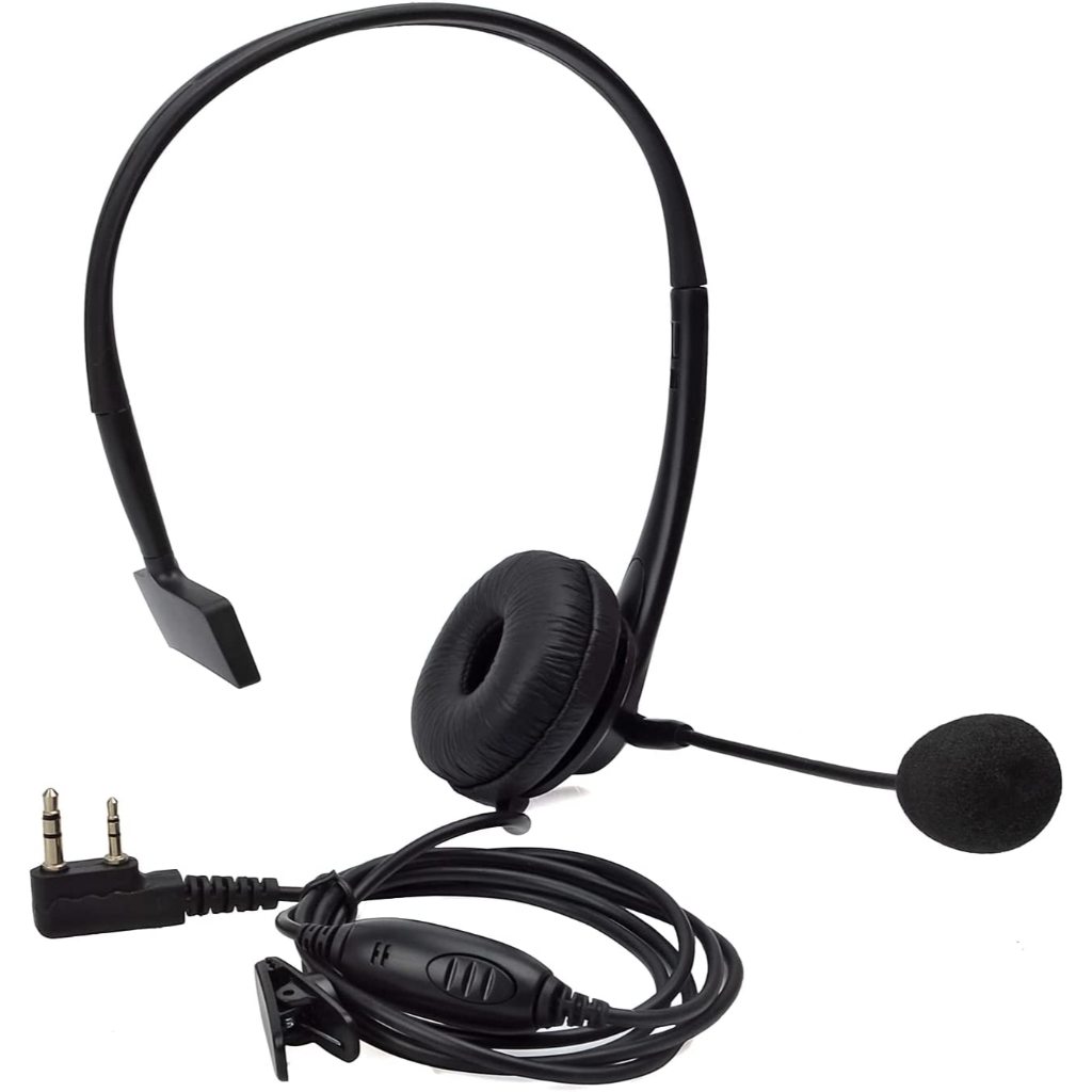 KENWOOD BAOFENG 對講機聽筒降噪耳機頭戴式耳機適用於建伍 HYT 普星沃訊寶峰 uv-5r bf888s