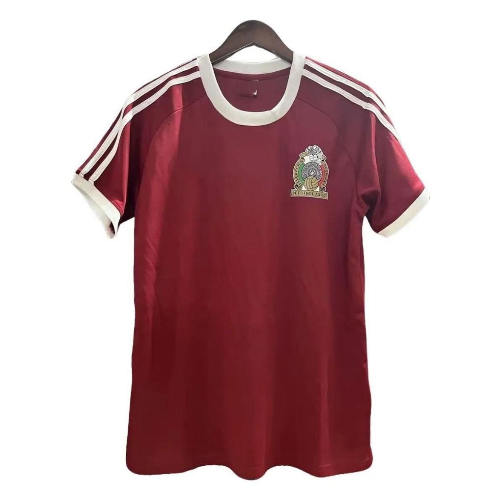 1985墨西哥復古短袖球衣高品質足球球衣透氣吸汗快幹