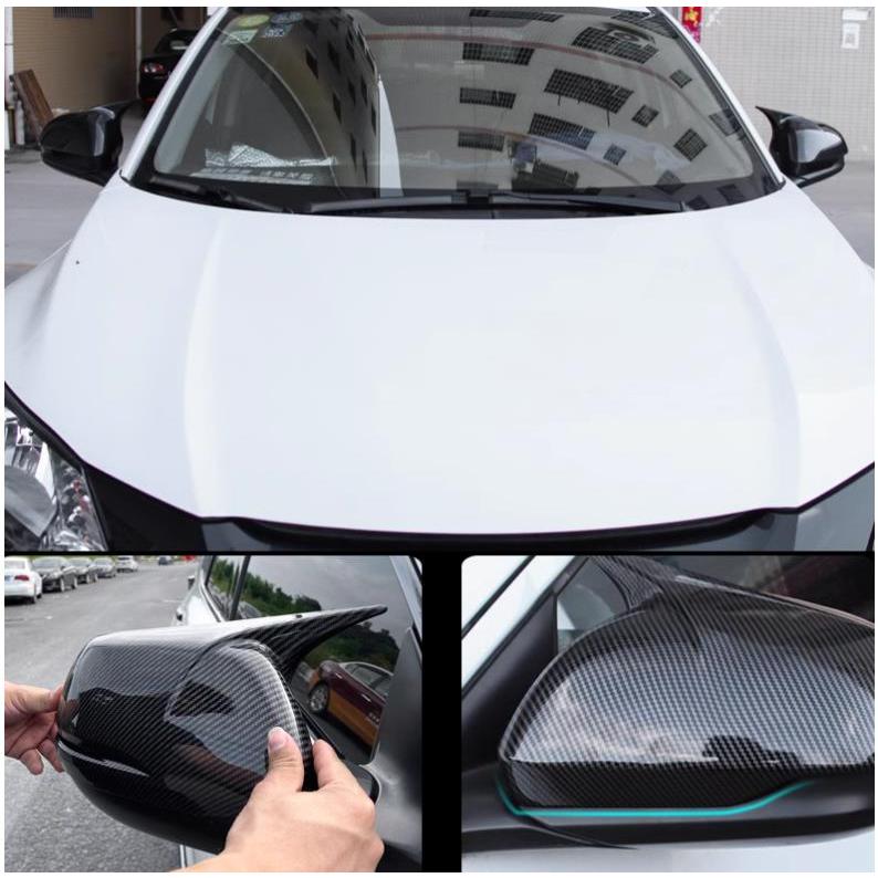 HONDA 適用於本田 HR-V HRV 2016-2021 ABS 碳纖維外觀後視鏡後視成型蓋裝飾汽車裝飾配件 2 件