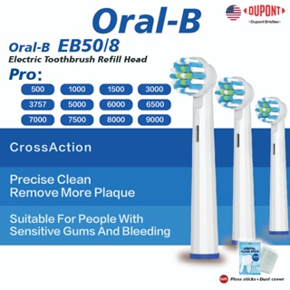 替換牙刷頭兼容 Oral B,4 件裝專業電動牙刷頭刷頭補充裝,適用於 Oral B Pro 7000 1000 500