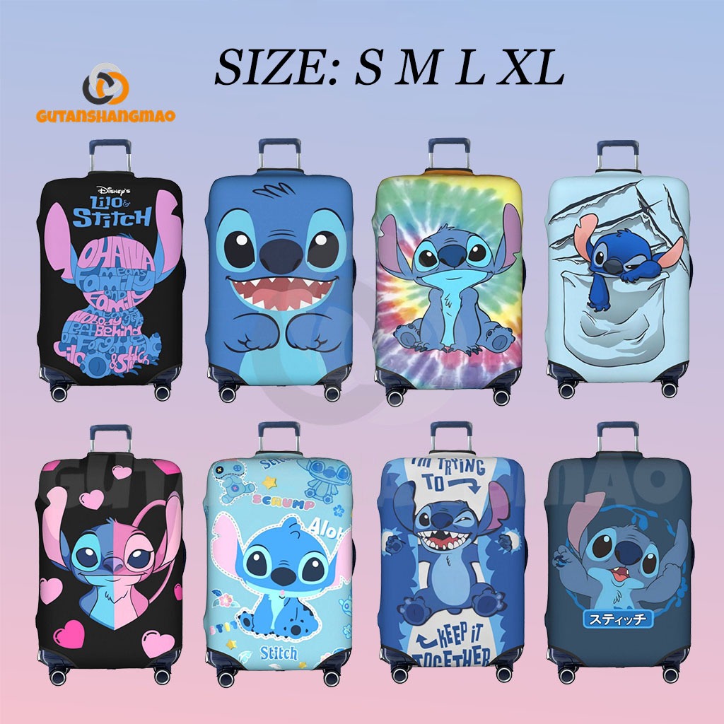 迪士尼 Disney Stitch 行李箱套可水洗手提箱保護套防刮手提箱套適合 18-32 英寸行李箱