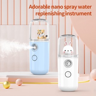 迷你奈米噴霧噴霧面部補水可愛寵物USB奈米麵部噴霧面部噴霧器保濕空氣加濕器創意便攜