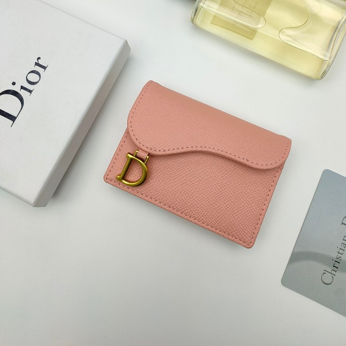 迪奧 真皮女士錢包卡包正品 Dior 女士零錢包精品短款翻蓋錢包卡包鑰匙包