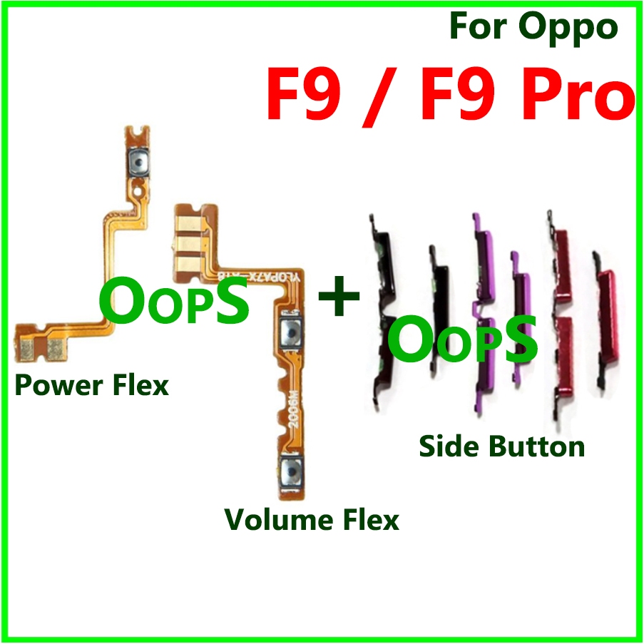 適用於 OPPO F9 / F9 Pro 電源音量按鈕 FLEX 電源開關音量和 RIBBON FLEX 電纜側鍵按鈕