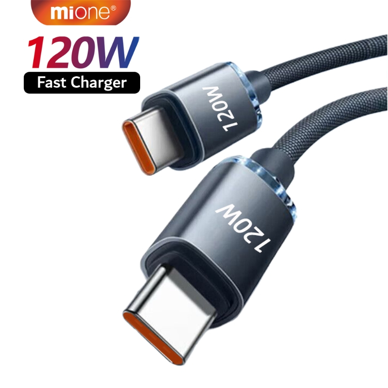 XIAOMI Mione 120W 超級快速充電器電纜 C 型轉 C 型 USB C 充電器電纜 6A 快速充電適用於小
